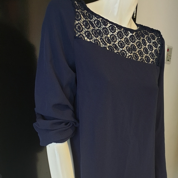 SHEIN - Lace navy blue dress, Size AU M - Picture 5 of 9